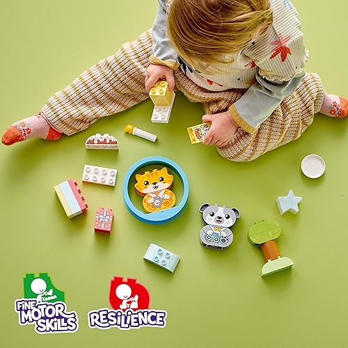 Miniatura 3 de LEGO DUPLO 10977 My First Puppy & Kitten with Sounds 10977 Juguetes para mascotas para niños pequeños de 1 .5 a 3 años, juego de desarrollo temprano