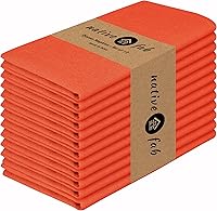 Vista 43 de Native Fab Blue Cloth Napkins, 4 Pack, 100% Cotton, 17x17 Inches, Heavy Duty, Soft Texture, Quick Drying, Great for Spring Holidays, Family