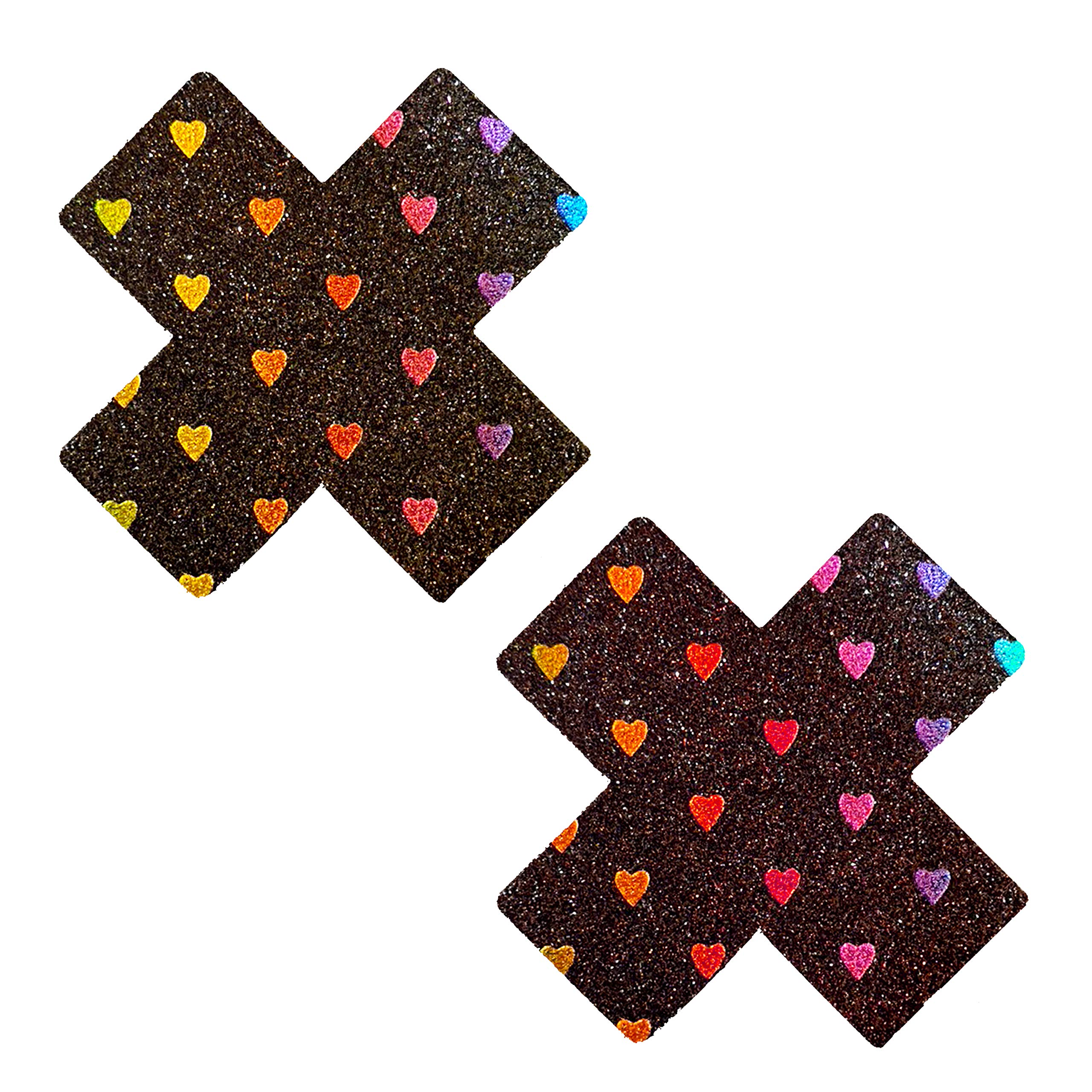 Neva Nude Iridescent Crystal Beamz Nipztix Pasties Nipple Covers for Festivals, Raves, Lingerie and More, Made in USA