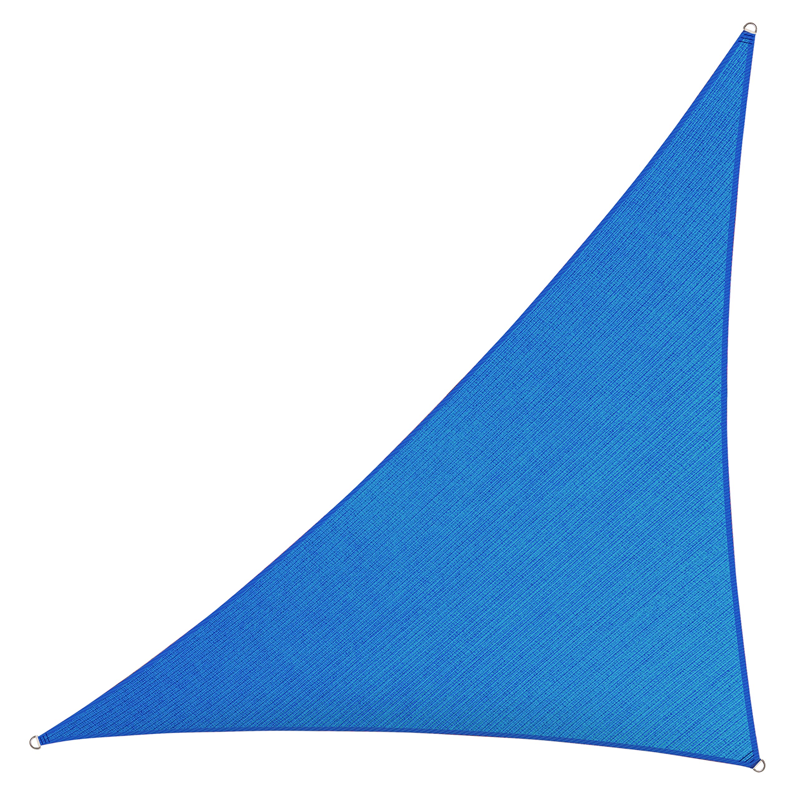 ShadeMart 10' x 10' x 14.1' Blue Right Triangle Sun Shade Sail Canopy smTAPT08 Fabric Cloth Screen, Water Air Permeable & UV Blockage, Commercial Grade, Carport Patio Outdoor - (We Customize Size)