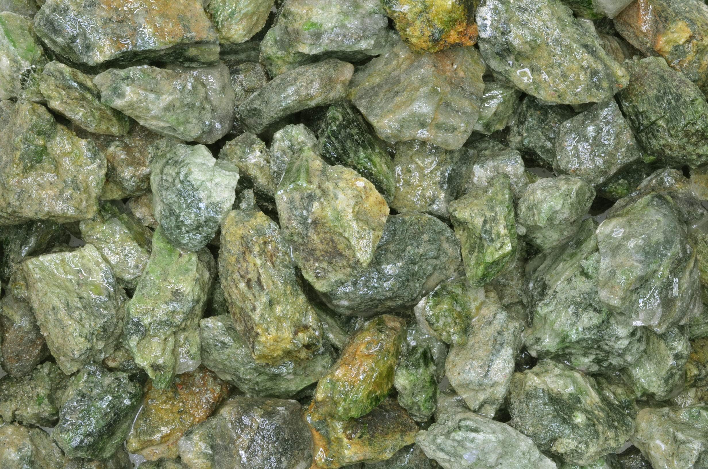 Fantasia Materials: 1 lb of Green Diopside Rough Stones from Africa