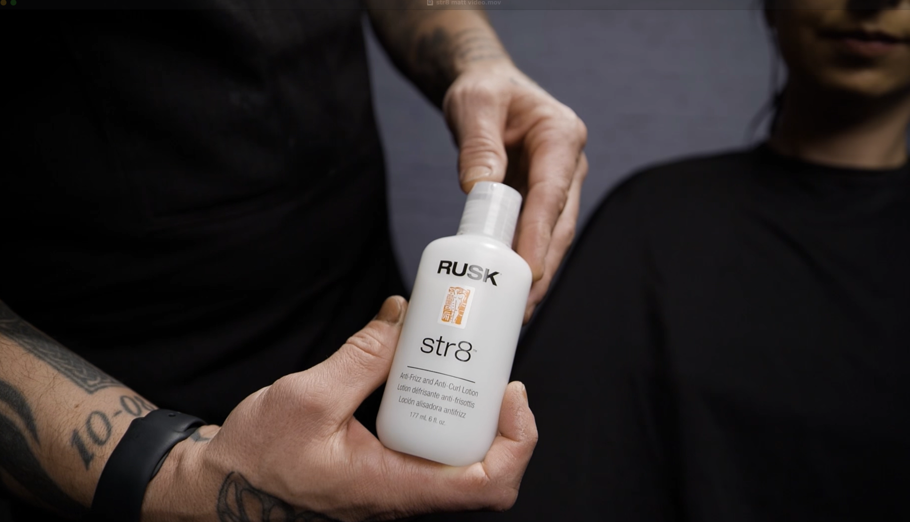 RUSK Designer Collection Str8 Anti-Frizz and Anti-Curl Lotion, Light, Greaseless, Temporarily Removes Curl and Eliminates Frizz, White 6 oz