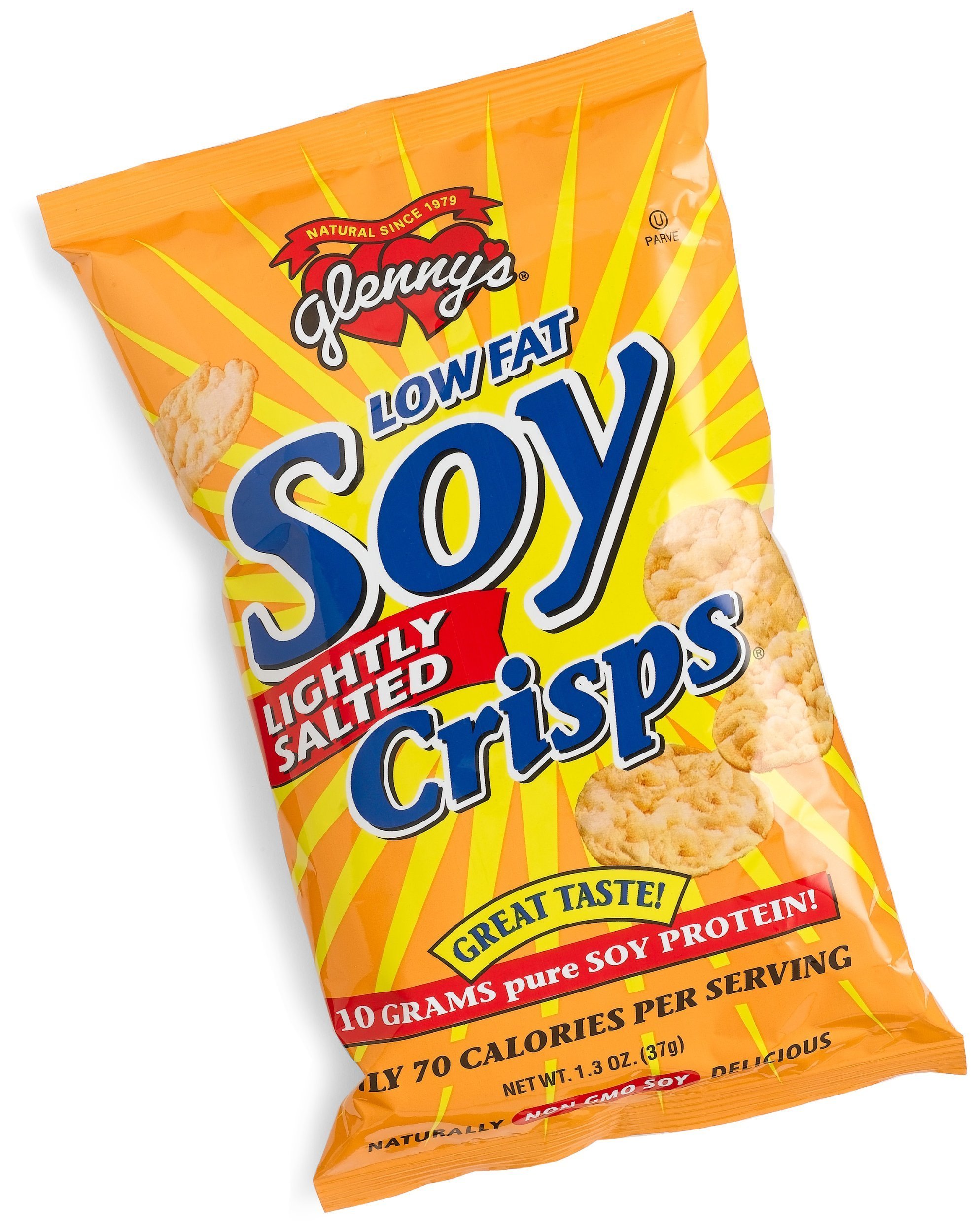 Glenny's Low Fat Soy Crisps, Lightly Salted, 1.3-Ounce Bags (Pack of 24)
