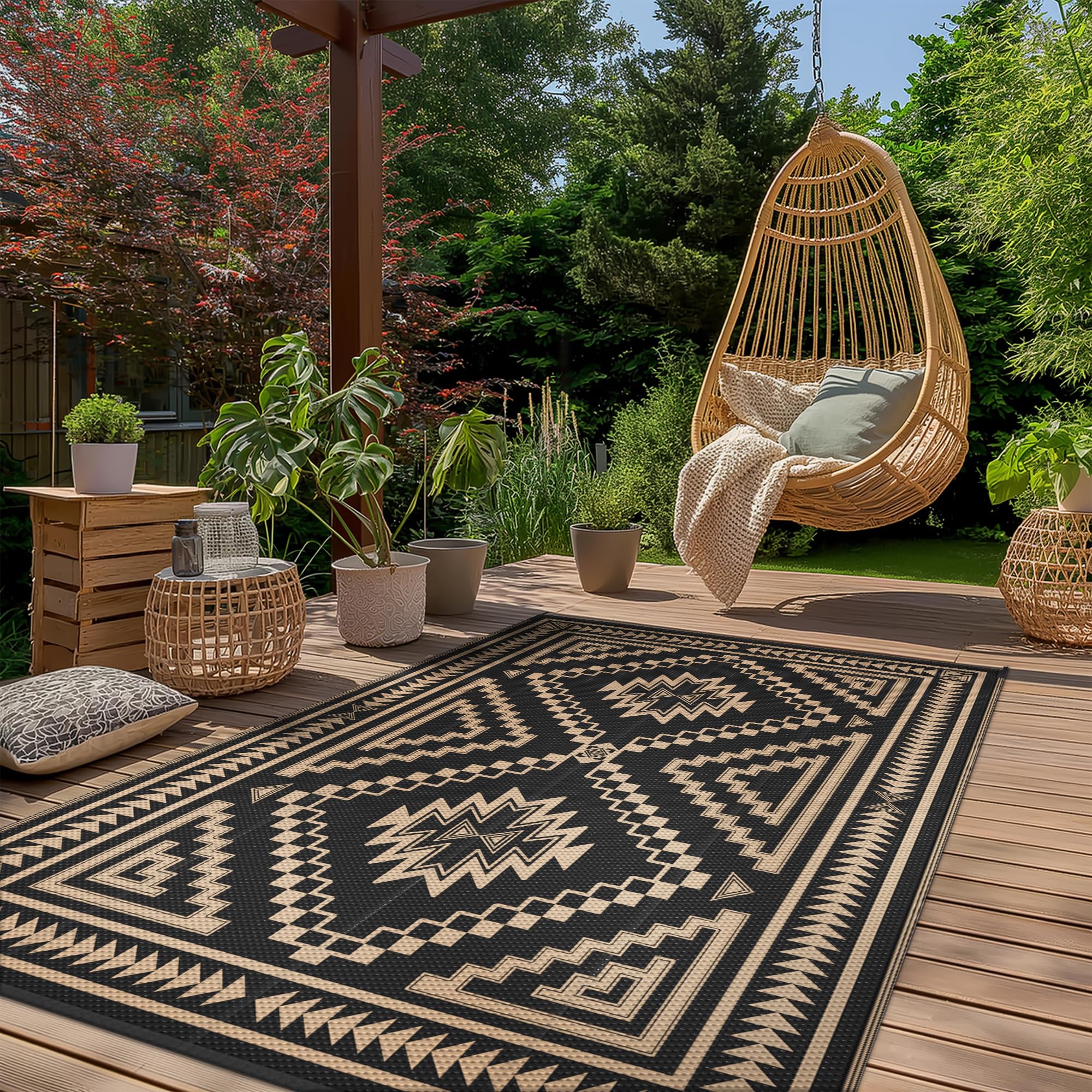 Snapklik.com : GENIMO Outdoor Rug For Patio Clearance - 9x12 Ft ...