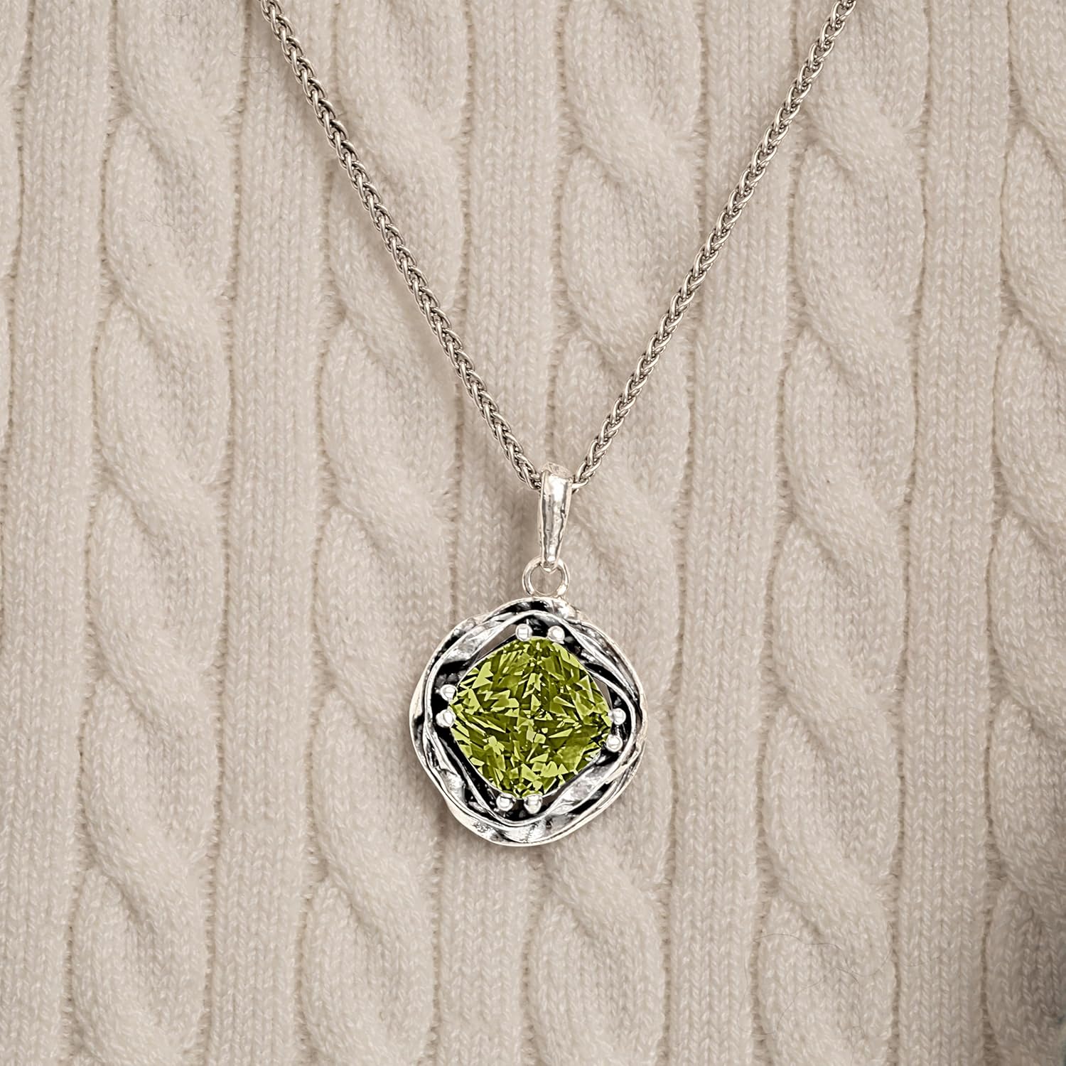 JEAN RACHEL JEWELRY 925 Sterling Silver Necklace for Women - Wrap with Cubic Zirconia Vintage Design - Hypoallergenic, Lead & Nickel Free Jewelry - Artisan Handcrafted Statement Necklace - Image 2