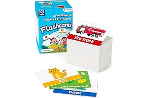 Exorany Preschool Flash Cards for Toddler Learning, Numbers, Objects & Games, Educational...
