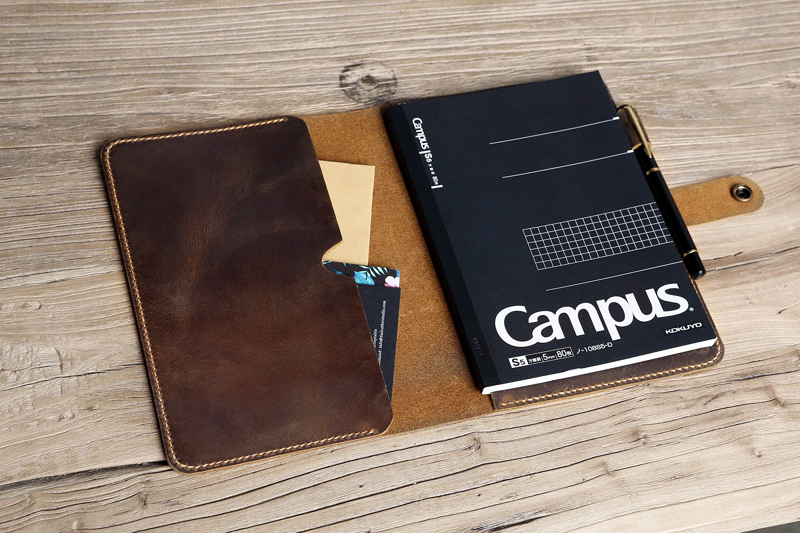 Amazon | レザー A5 コクヨ チャンパスノート手帳用 カバーケース 本革