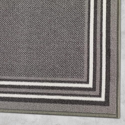 Miniatura 6 de BY COCOON Tapete para puerta de 2 x 3 pies Alfombra de pasillo de cocina, alfombra lavable de entrada (23.6 in x 35.4 in, color gris)