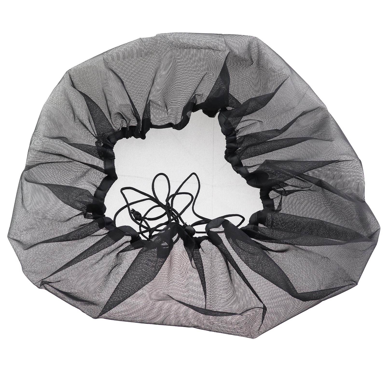 KKUANG 95cm/37.4inch Garden Outdoor Rain Barrel Mesh Cover, Black Polyester Filter Protection