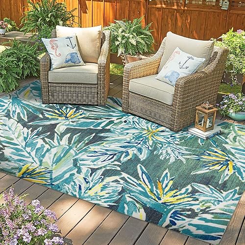 Vista 150 de DECOMALL Tapete pequeño de 2 x 3 pies para puerta, para porche, patio, balcón, terraza, patio, multicolor, 24 x 36 pulgadas Multi 06