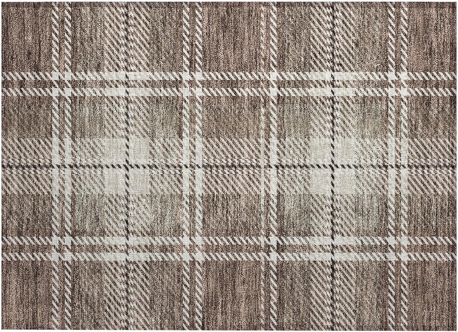 Addison Rugs Chantille ACN935 Brown 1'8" x 2'6" Indoor/Outdoor, Machine Washable, Easy Clean, Non Shedding, Bedroom, Living Room, Dining Room, Kitchen, Patio Rug