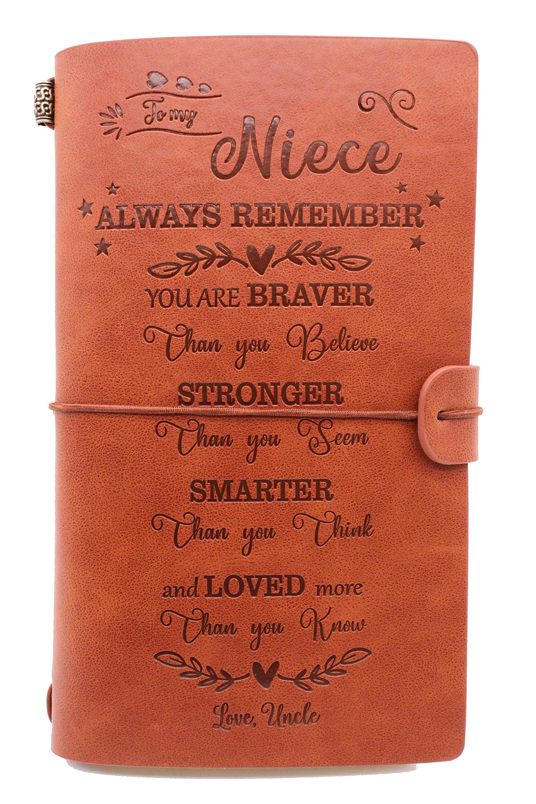 Leather Journal – Gifts from Uncle to Niece – 1 Set(YX-01) Unknown Binding – Notebook