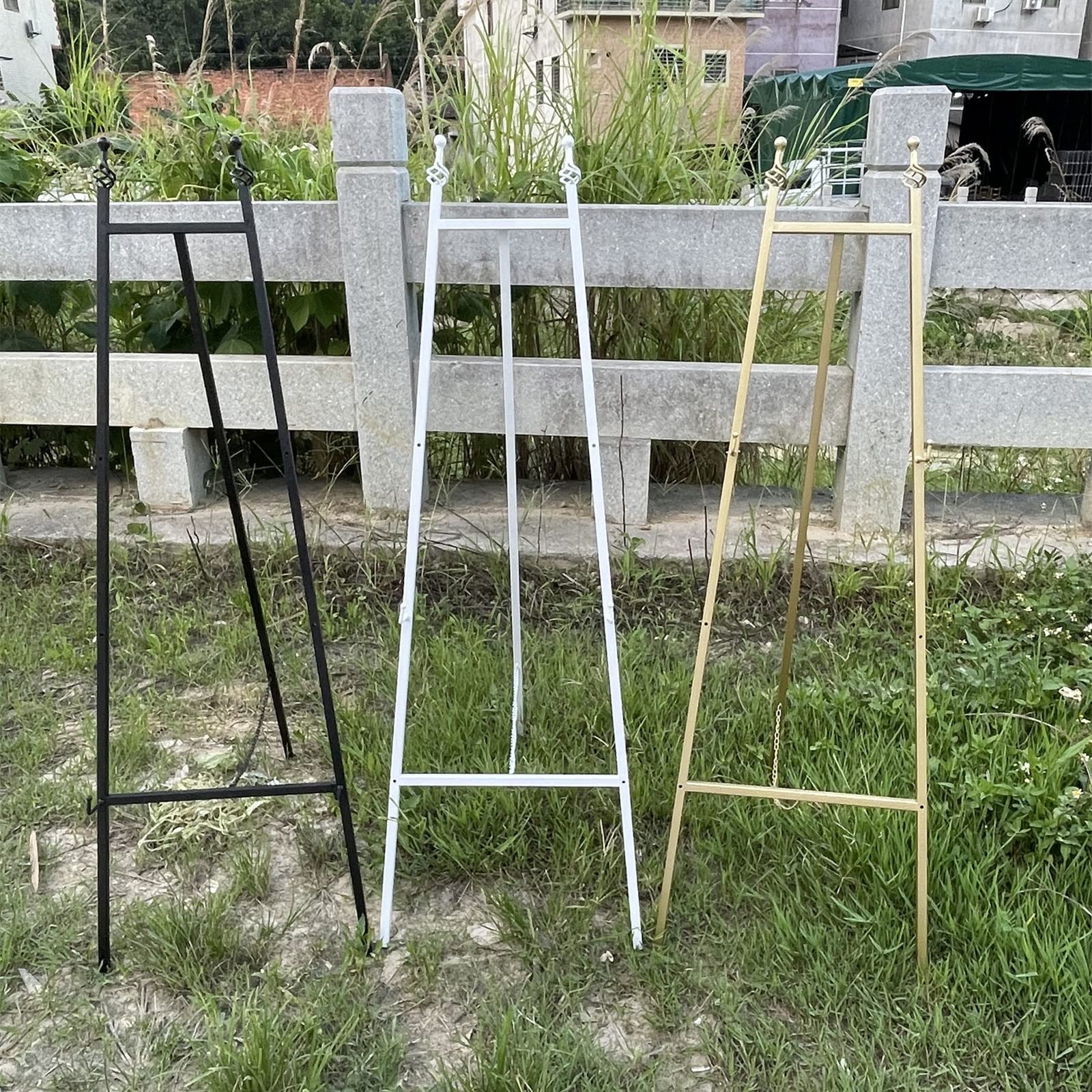 Caballete Tipo A para Artistas, Caballete Portátil Ajustable con Patas De Trípode De 120/150 Cm De Altura, Caballete De Metal Plegable para Carteles, Letreros Y Pósteres.,