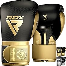 RDX Professional Boxing Sparring Gloves, Mark PRO Competition, Super Skin Maya Hide Leather, Multi-Layered, Padded Wrist Support, EZ Strap for Firm Secure Fit, Kickboxing Training