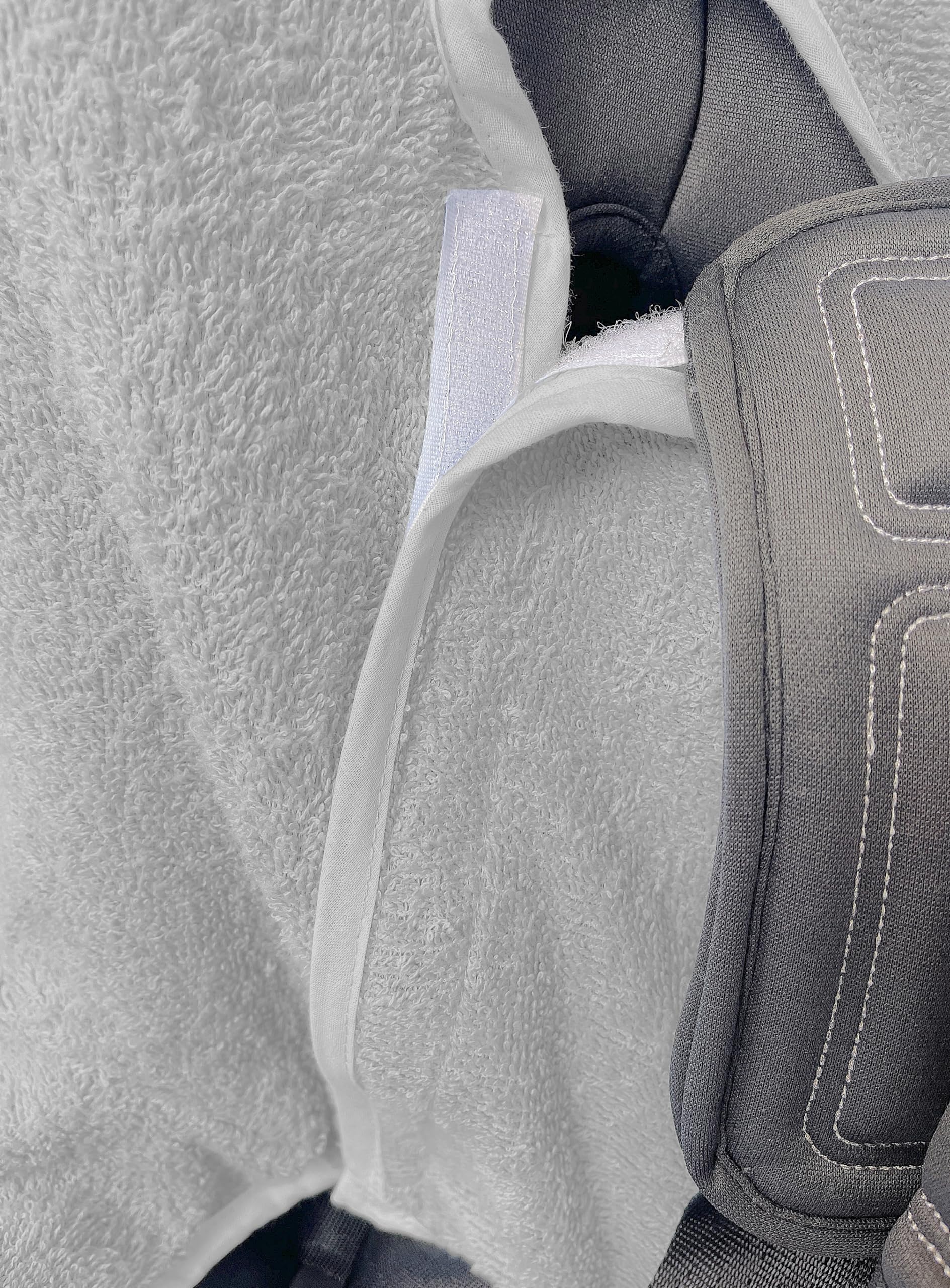 Andy & Helen 9001 Housse de chaise haute pour voiture, éponge de coton, 100% universelle, anti-allergique pour bébé et nouveau-né, fabriquée en Italie (gris)