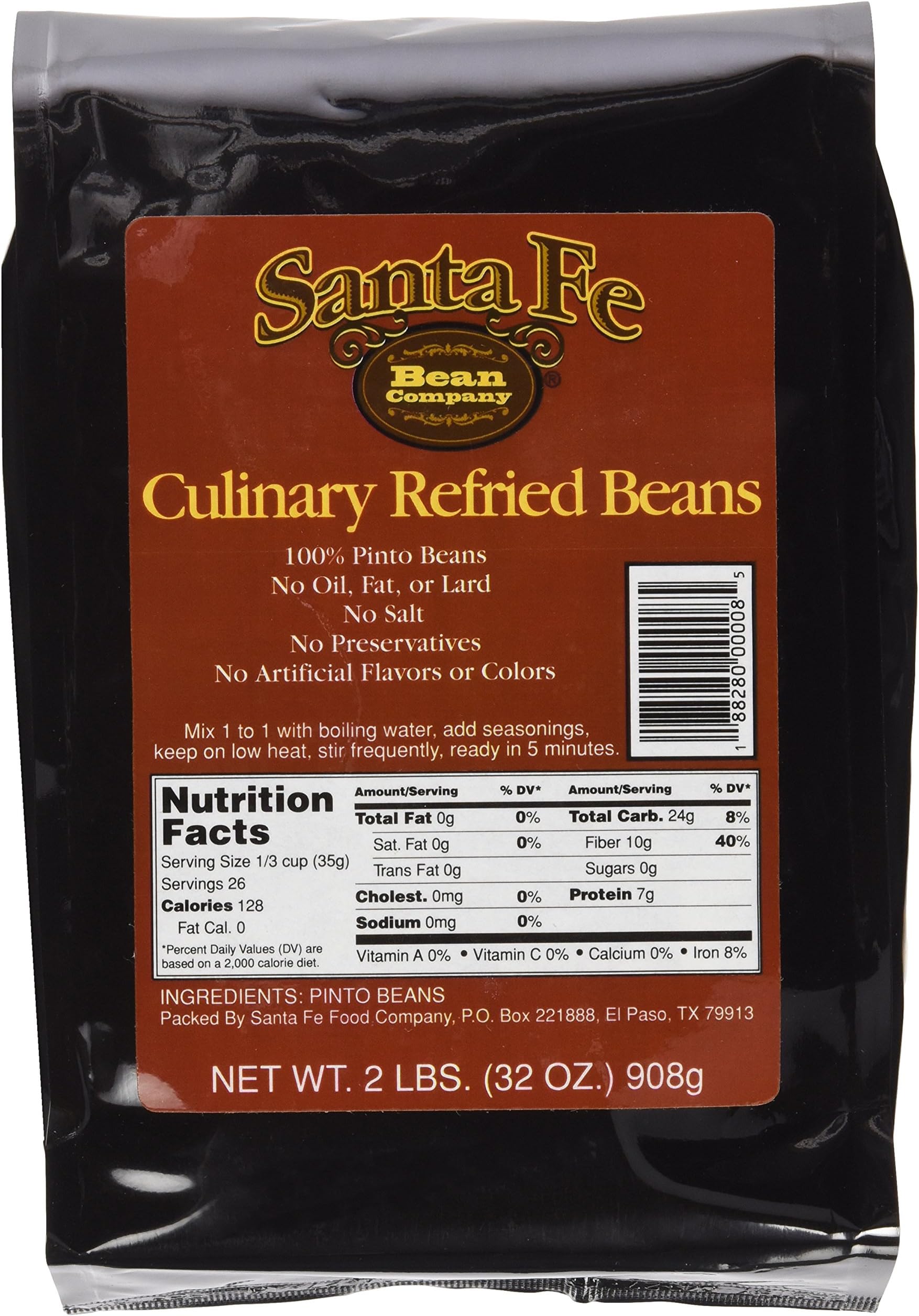 Santa Fe Bean Co Culinar y Refried Beans, 32-Ounce (Pack of 3)