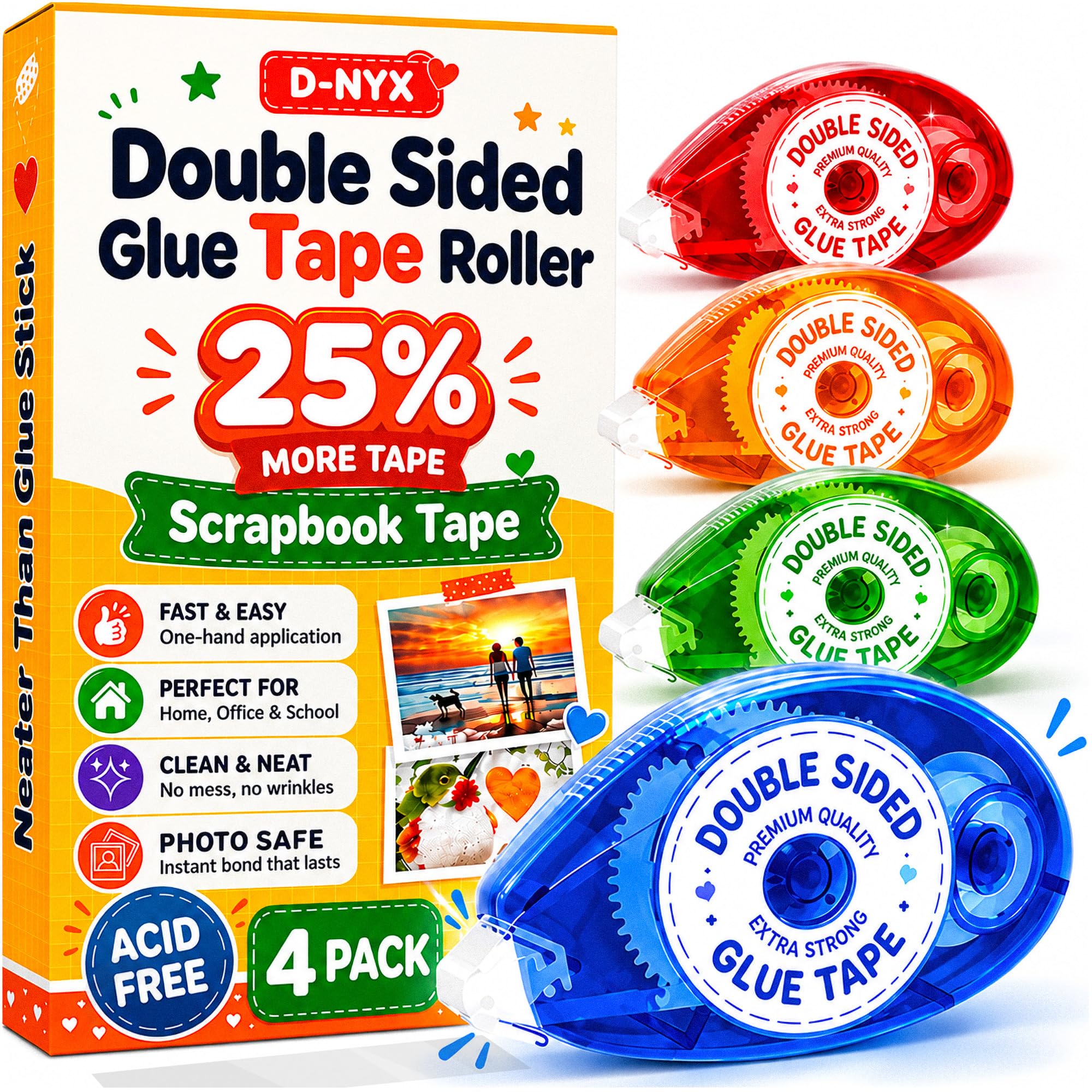 Double Sided Tape Roller - Scrapbooking Adhesive -1 Double Sided Tape Roller - Scrapbooking Adhesive -1