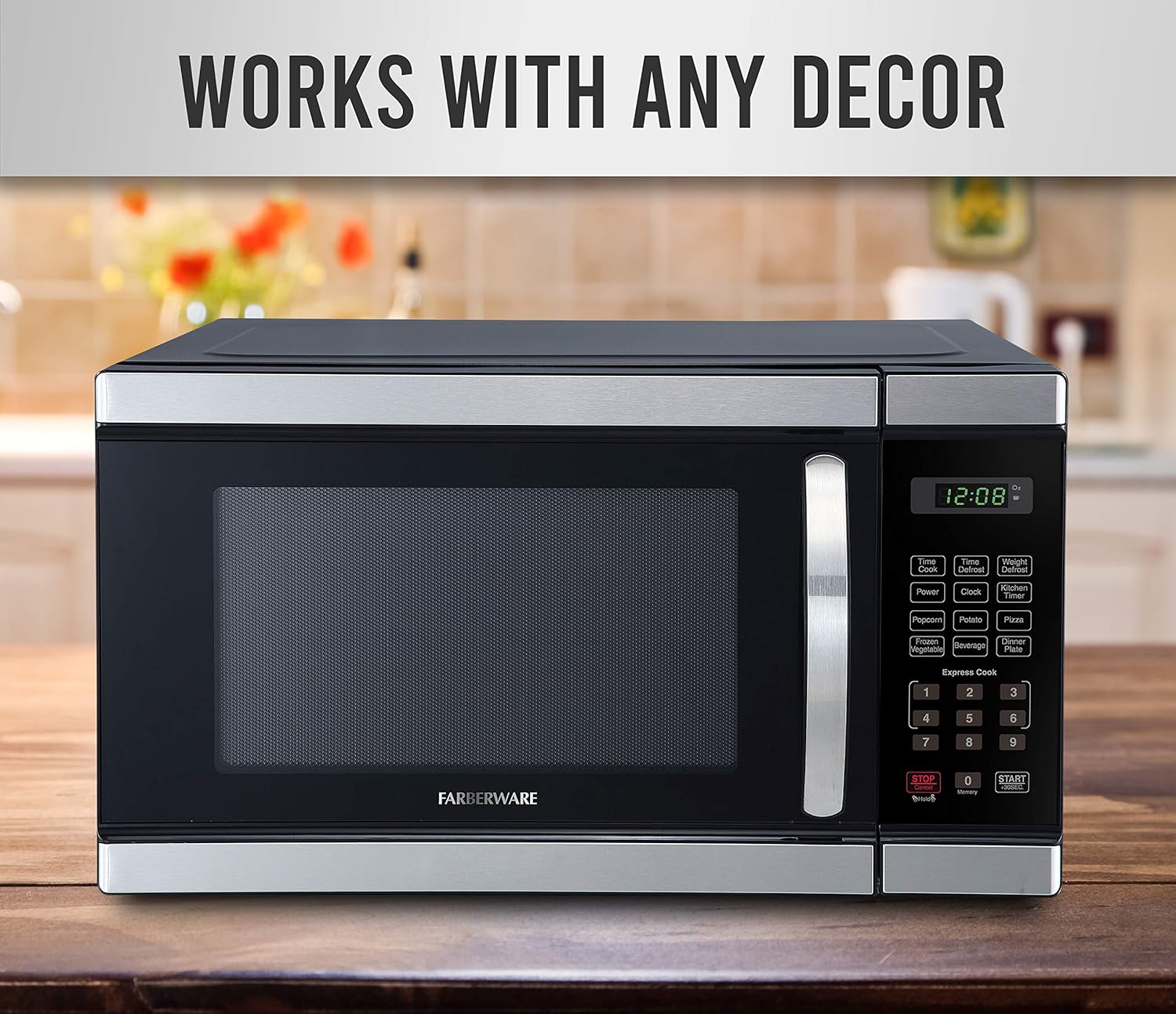 Farberware Forno a microonde da 1000 W, 1,1 cu ft - Forno a microonde con illuminazione a LED e blocco per bambini, perfetto per appartamenti e dormitori, facile da pulire, rosso metallizzato Farberware Forno a microonde da 1000 W, 1,1 cu ft - Forno a microonde con illuminazione a LED e blocco per bambini, perfetto per appartamenti e dormitori, facile da pulire, rosso metallizzato