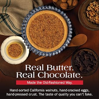 Kern's Kitchen Derby-Pie - Original Chocolate Nut Dessert Since 1954, Official Pie of Kentucky Derby Festival - Buttery Flaky Crust - Fully Baked, Shipped Frozen - 9 Inch, 20Oz, Serves 8 (2 Pack)