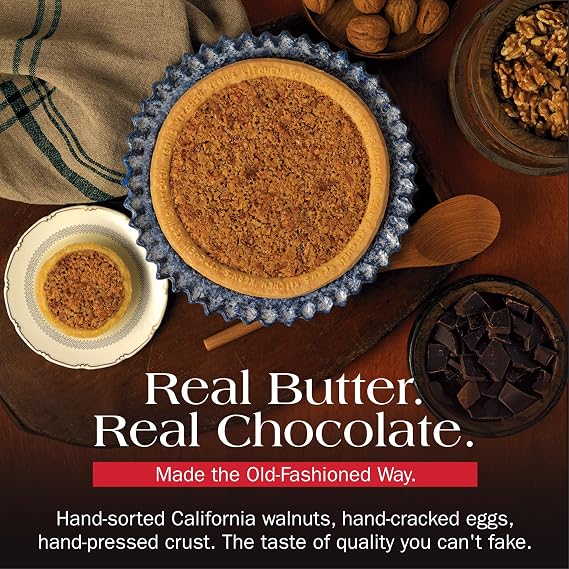 Kern's Kitchen Derby-Pie - Original Chocolate Nut Dessert Since 1954, Official Pie of Kentucky Derby Festival - Buttery Flaky Crust - Fully Baked, Shipped Frozen - 9 Inch, 20Oz, Serves 8 (2 Pack)