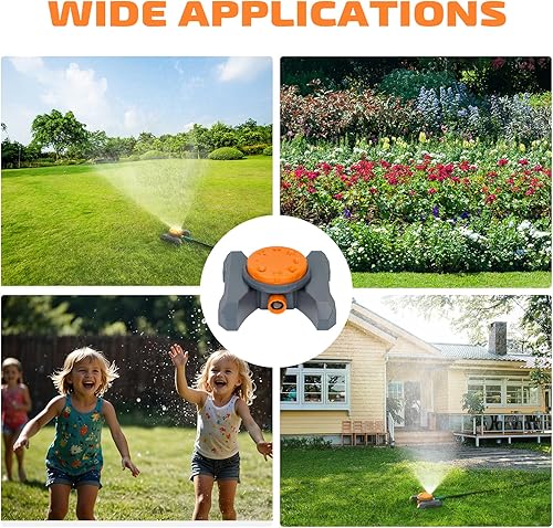 Miniatura 7 de LINEX Rociadores de 8 patrones para patio, rociador de agua para césped para riego de jardines pequeños y grandes, patio y césped
