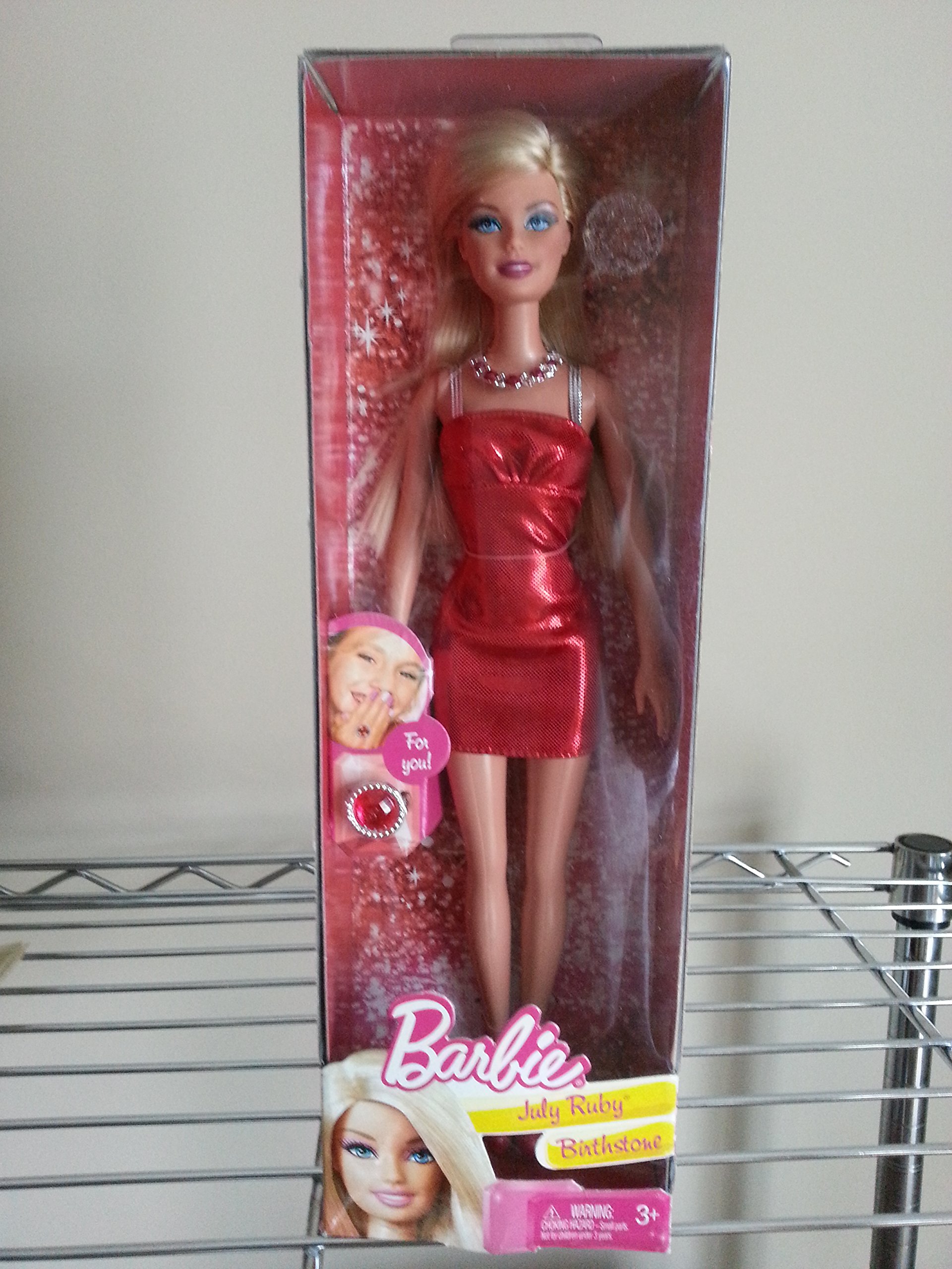 2011 Birthstone Barbie Doll - Red Ruby - For Birthdays in July