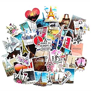 50 autocollants de voyage vintage : cartes du monde