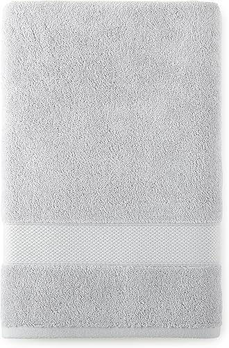 Miniatura 3 de Peacock Alley Diamond - Juego de toallas de 6 piezas, lujoso 100% algodón turco de fibra larga, suave, absorbente y de secado rápido, peltre