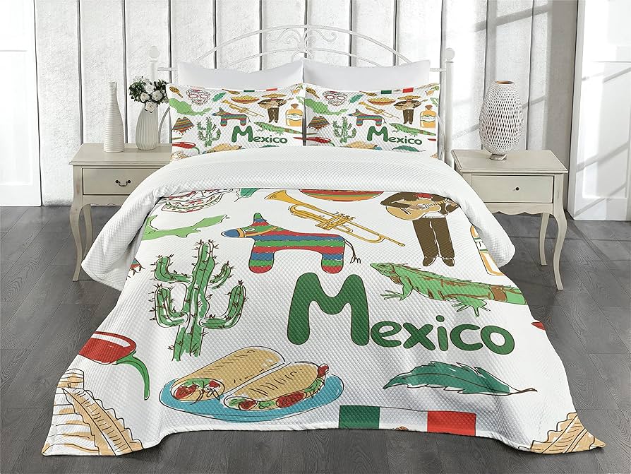 キングサイズベッドカバー メキシコ ミトラ織 手織り 綿100 ハンドメイド キングサイズベッドカバー メキシコ ミトラ織 手織り 綿100