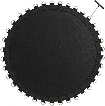 13ft Trampoline Mat Replacement, High Elastic Trampoline Outdoor Replacement Jumping Mat, 8 Row Stitch, Water-resistant, UV Resistant, Trampoline Pad with Spring Pull Tool T-Hook, 396cm 80 Anneaux [Energy Class A]