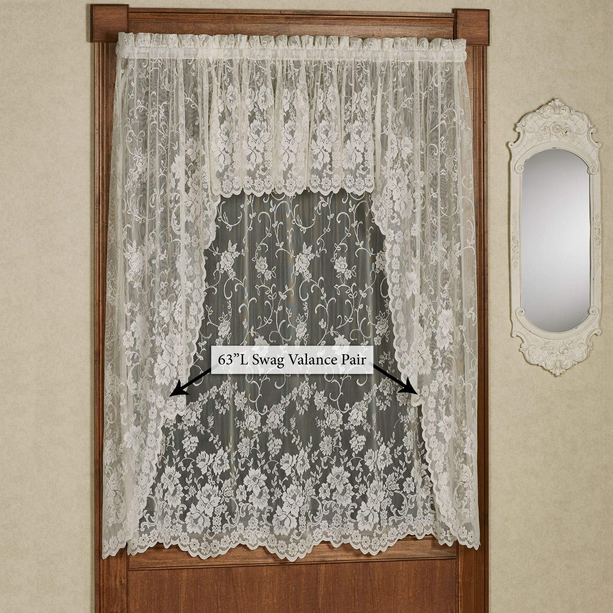 Carol Wright Gifts Hallie Lace Curtain Panel with Valance