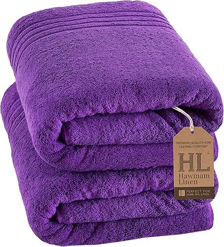 Miniatura 8 de Hawmam Linen - Paquete de 4 toallas de baño blancas de 27 x 54 pulgadas, 100% algodón turco, suaves, ligeras y altamente absorbentes, toallas