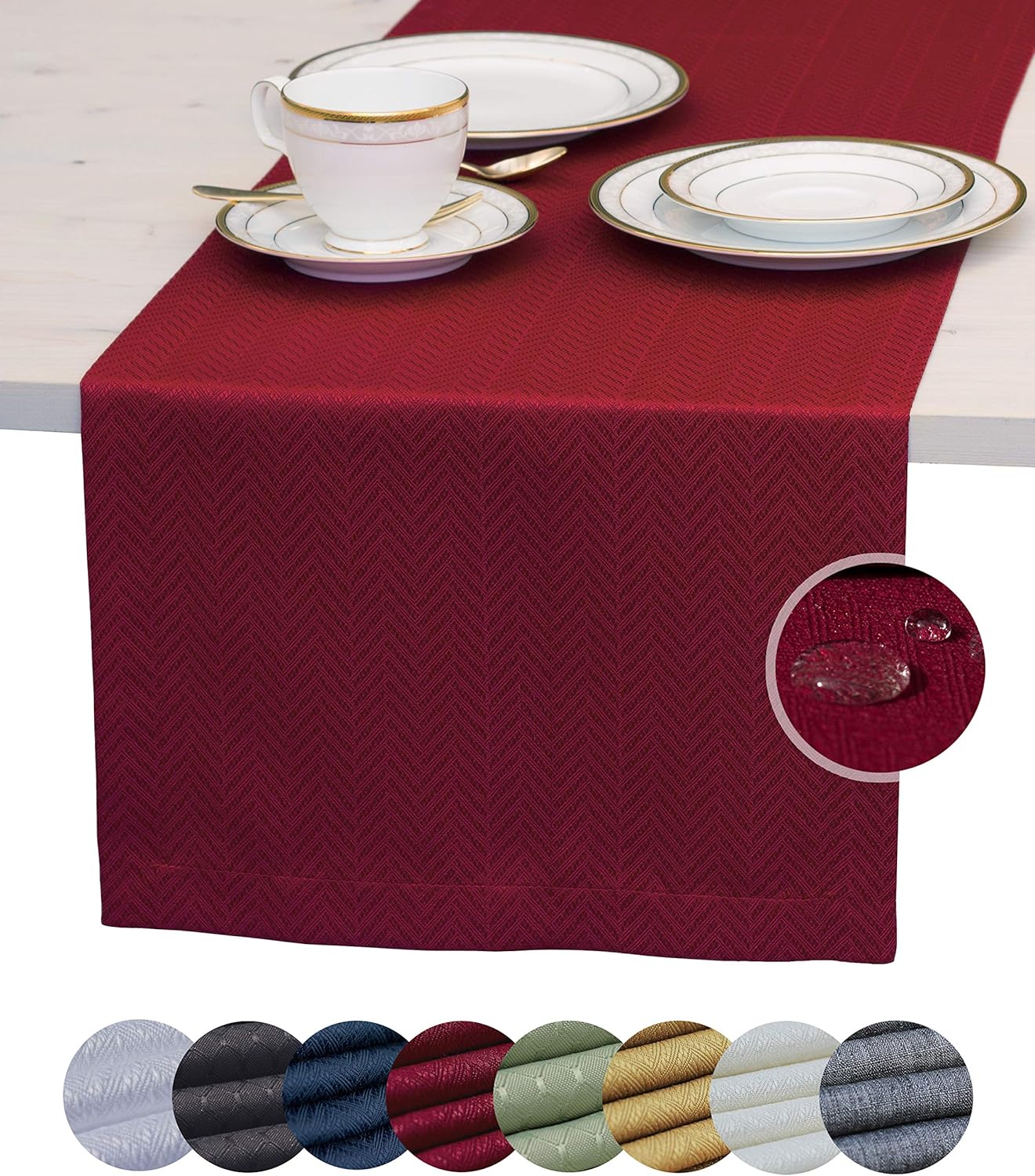 Red Table Runner 36 inch, Cranberry Dresser Scarf, Burgundy
