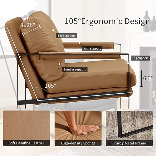 Miniatura 76 de Art Leon Juego de 2 sillas de acento de piel sintética moderna de mediados de siglo, silla de salón con patas de metal negro, color negro