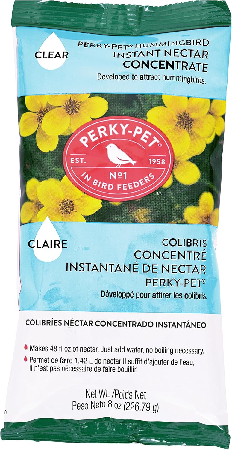 Perky-Pet 243 Instant Nectar, 8-Ounce, Original Clear : Hummingbird Food : Patio, Lawn & Garden