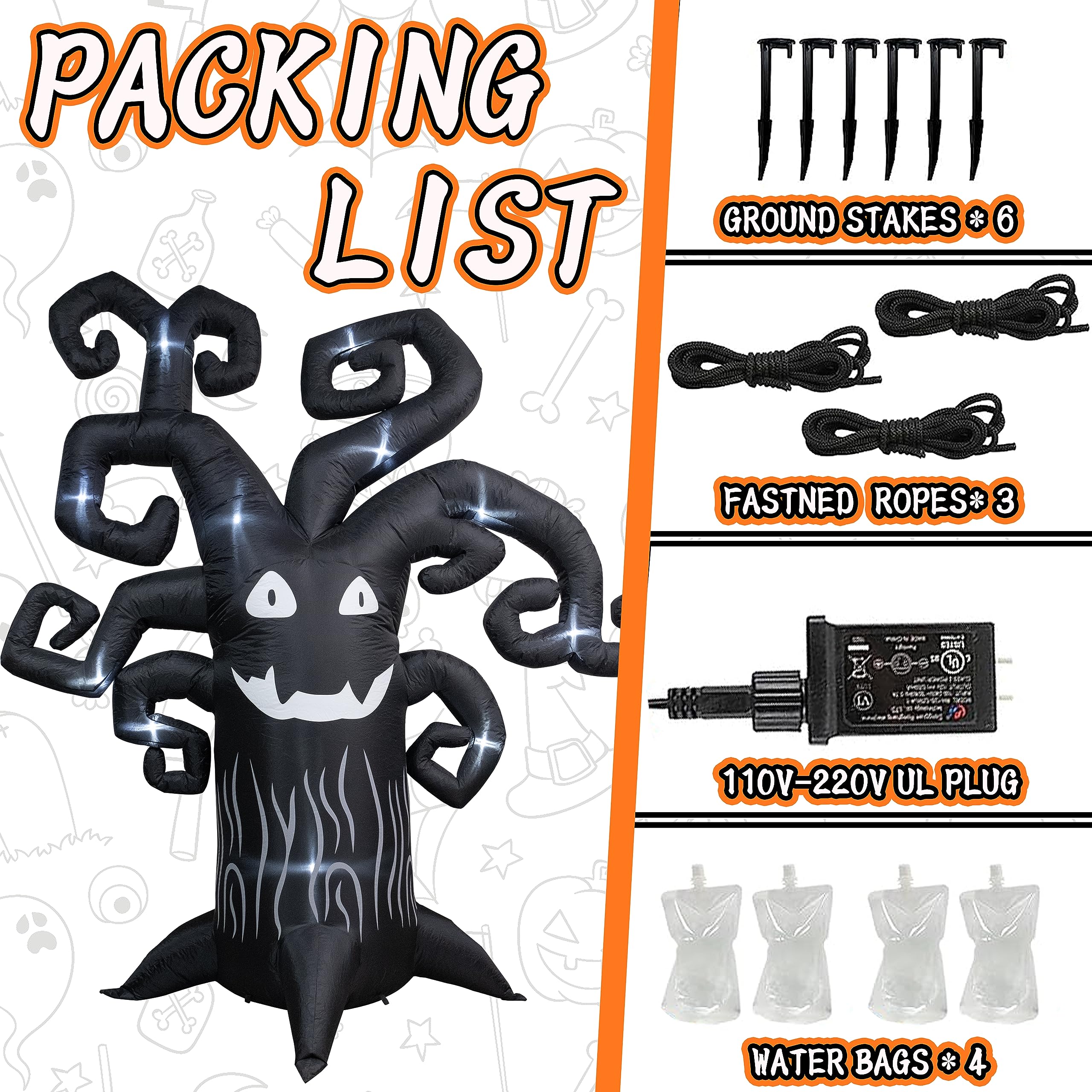 Snapklik.com : Halloween Inflatables Outdoor Decorations 8 FT ...