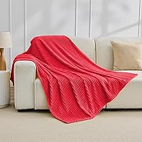 Vista 21 de Bnuitland - Manta de franela marrón con funda de almacenamiento, 300 GSM, manta de sofá súper suave con patrón de rayas de forro polar para bebés