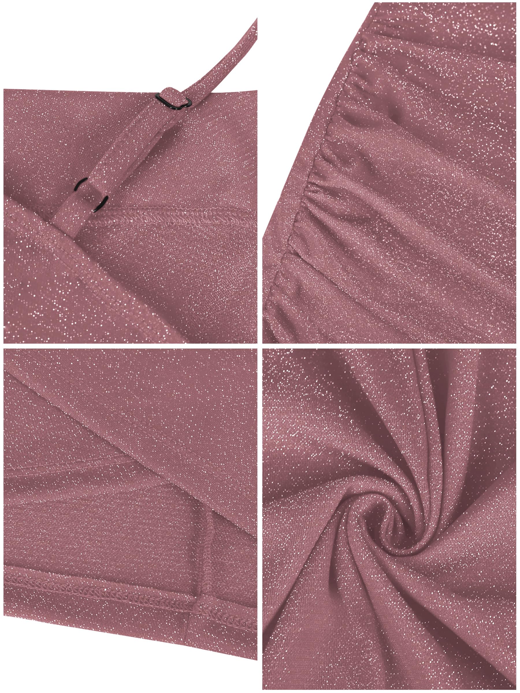 Missufe Elegancka damska sukienka kopertowa, sukienka na imprezę, mini sukienka z ramiączkami spaghetti, z dekoltem w serek, podkreślająca figurę, bez rękawów, sukienka ołówkowa