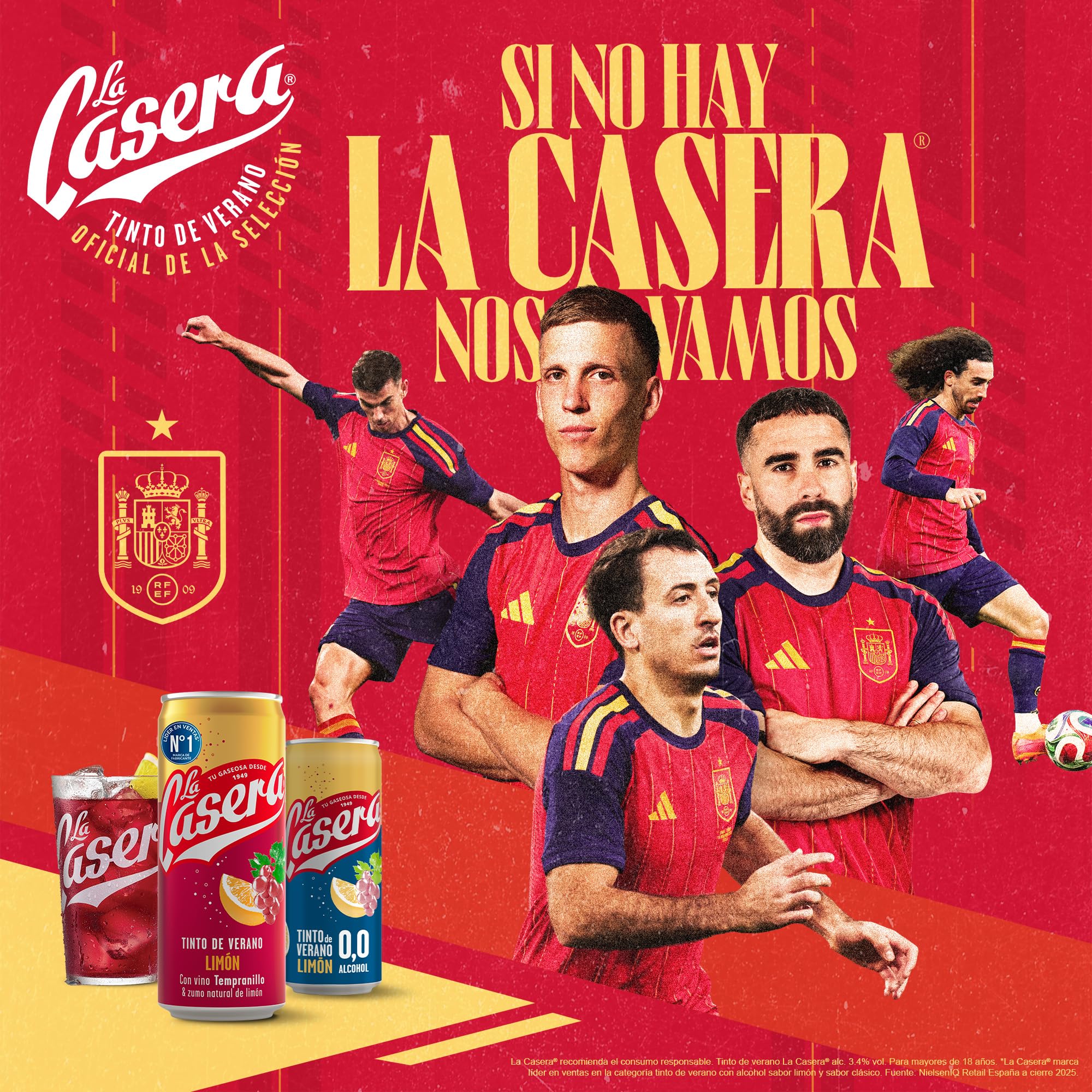 La Casera® Tinto de Verano con Limón - Lata, Pack 24 x 33 cl