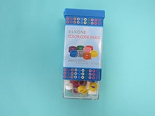 80 Dental Silicone Rings for #6 and #8 Instruments Identification Large Size 8 Assorted Color Coded AUTOCLAVABLE