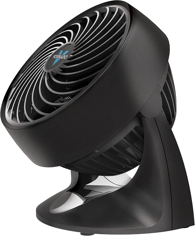 133 Personal Air Circulator Fan, Black, 2 Speeds, Adjustable Head | Small Room Air Circulator, Table Fan for Desk, Nightstand