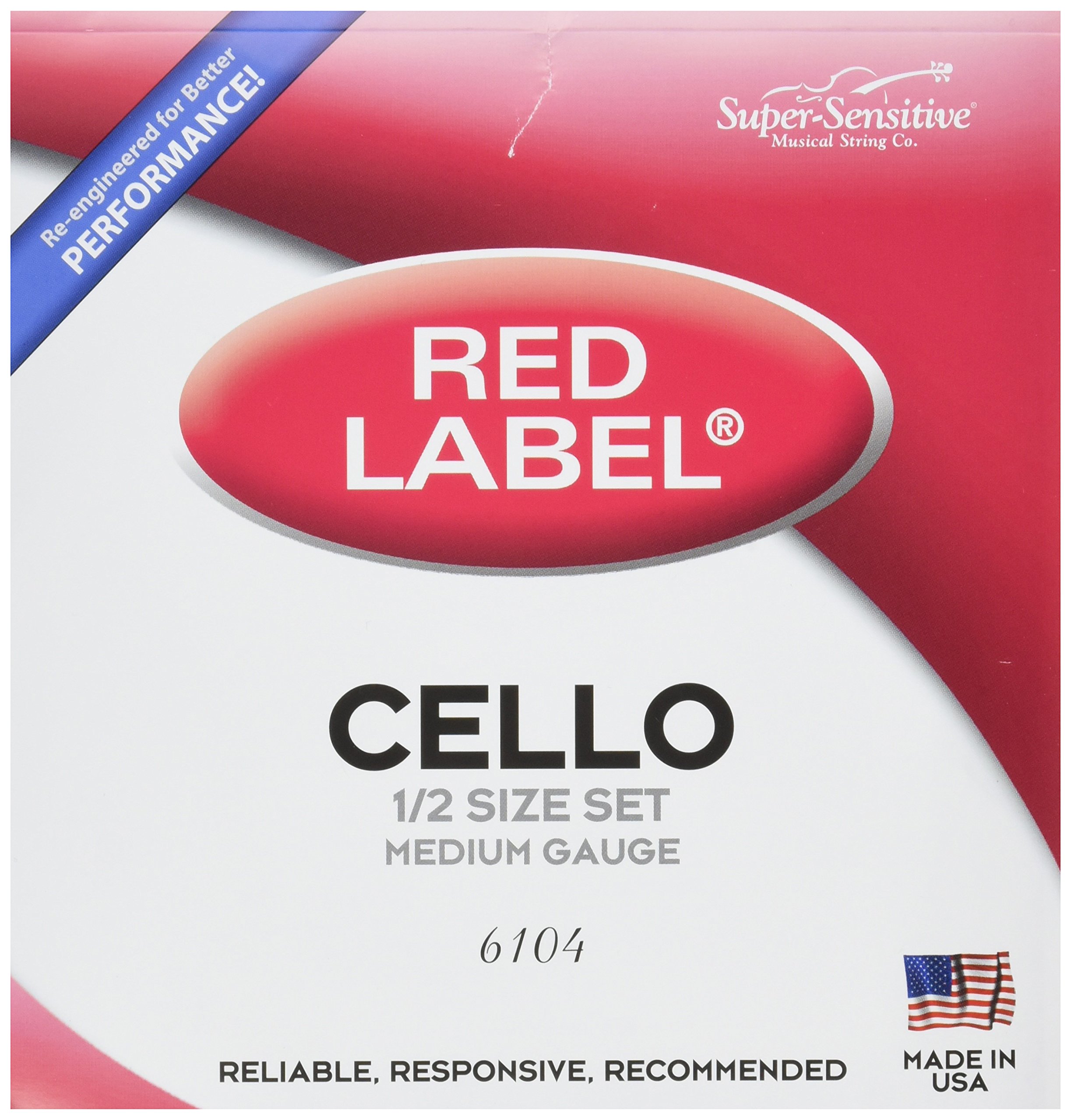Cordes violoncelle 1/2 medium jeu complet Hyper-rapide 6104 Red Label - 3