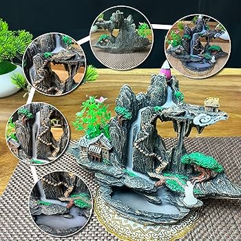 香蘭社　お皿　ウォーターフォール　滝 Amazon.co.jp: Zvaiuk 山 滝 香炉 バックフォール お香ホルダー