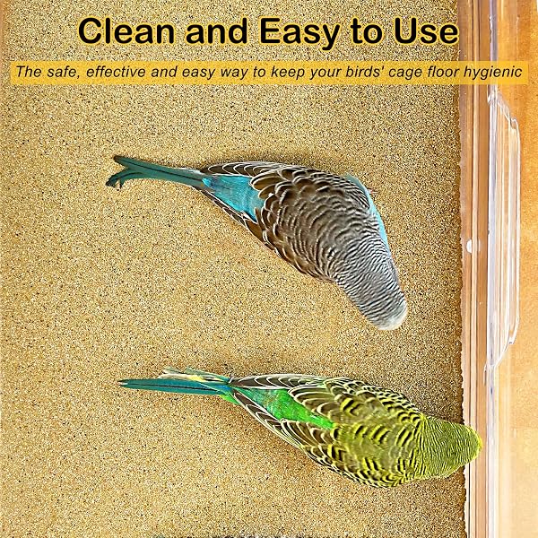 S&X Sand Sheets for Bird Cage 40cm x 25cm, Gravel Liner Paper 12PCS/Pack - 2