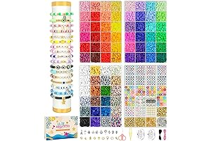 Dowsabel 15000 Pcs Clay Beads Bracelet Making Kit for Adults