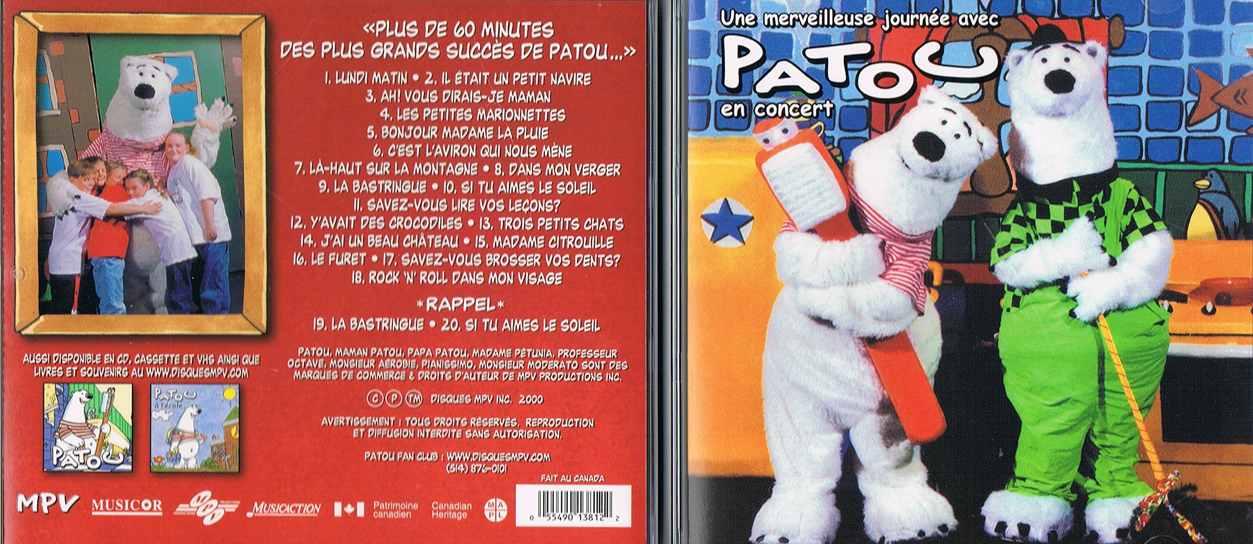 PATOU - UNE MERVEILLEUSE JOURNEE AVEC [Audio CD] PATOU