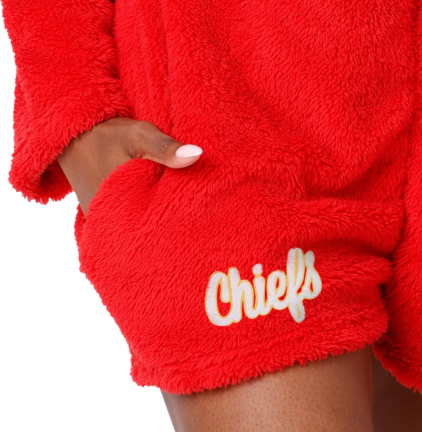 FOCO NFL womens Nfl Team Logo Short Cozy Lounge Onesie One Piece Pajamas - Image 4