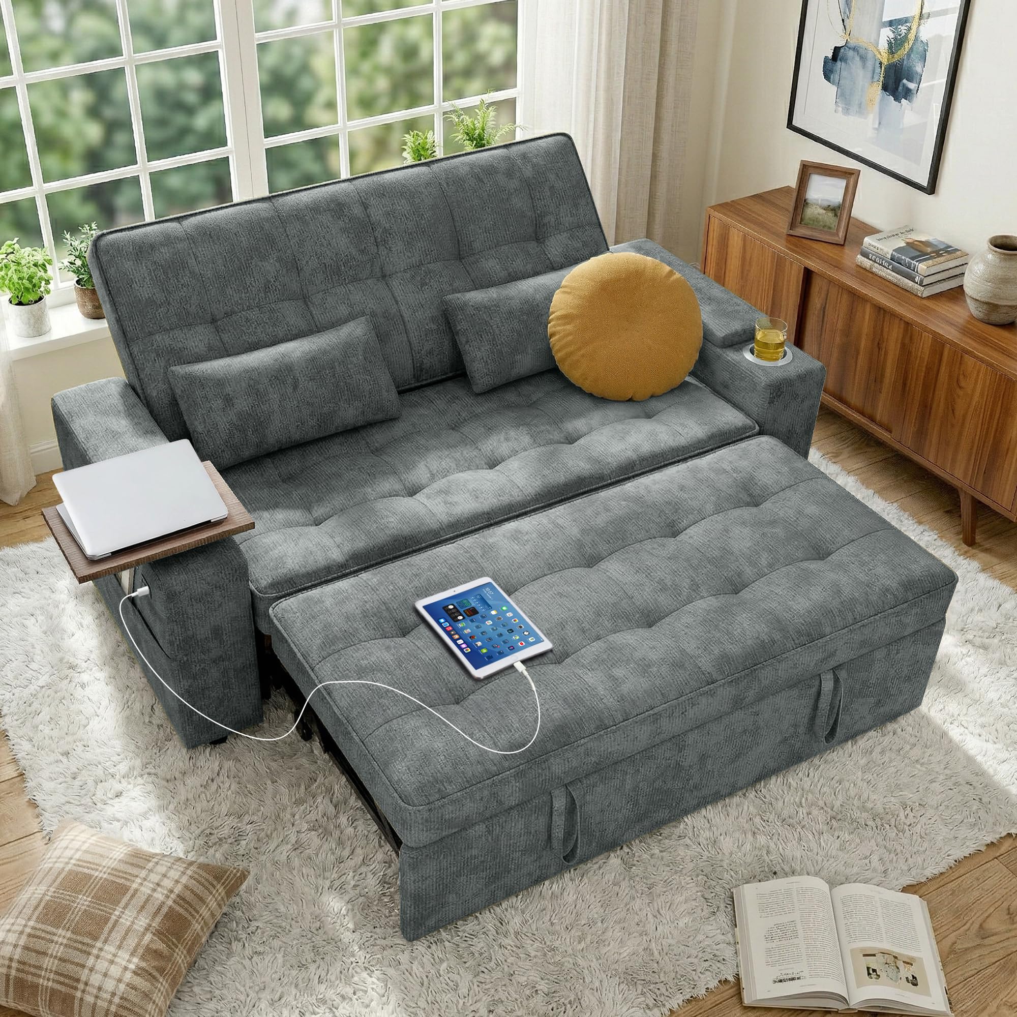 tiramisubest 65 Sleeper Sofa Bed