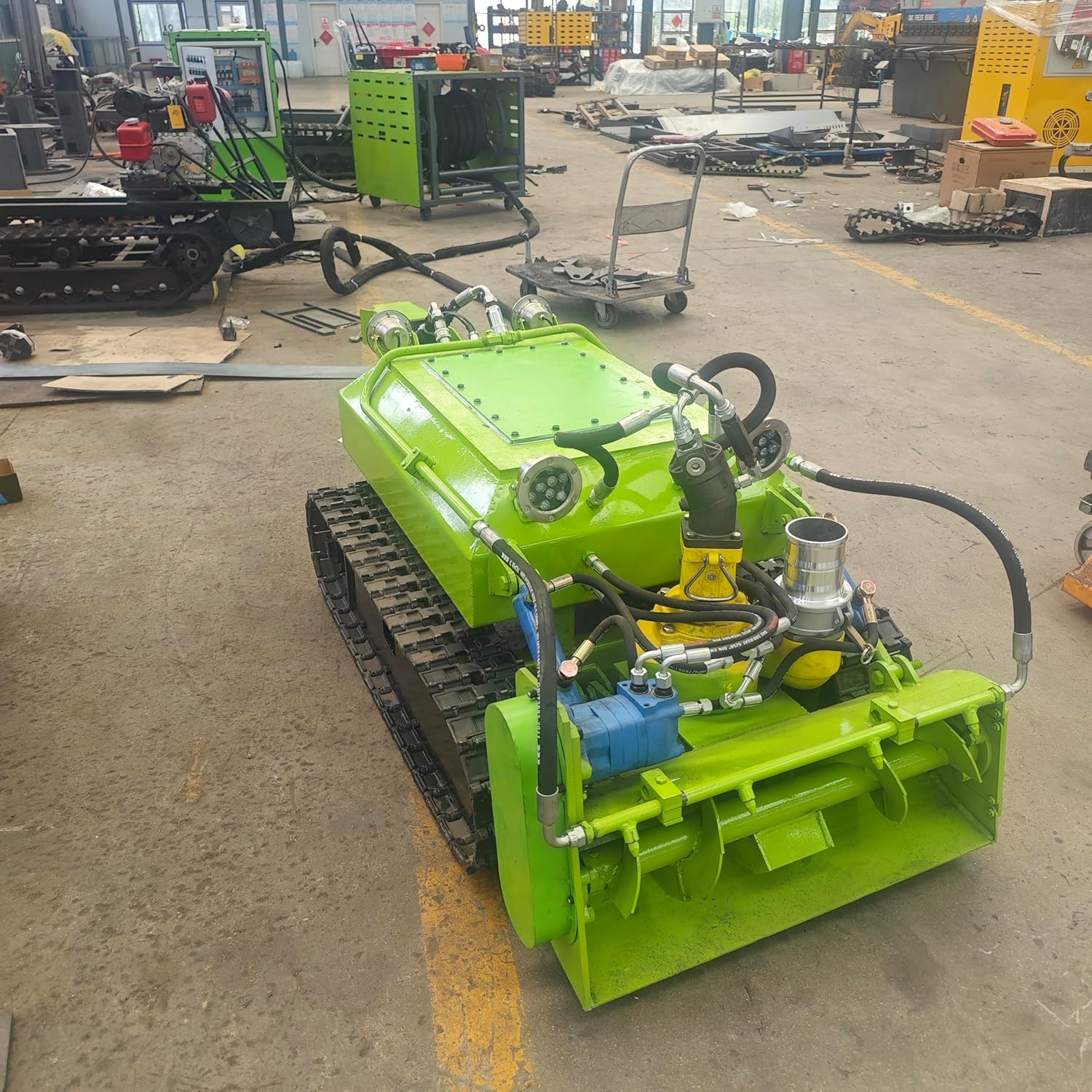 Powerful Desilting Robot for Waterway Cleanup, Automated Sludge Removal Technology for River and Canal Maintenance, Compact and Portable