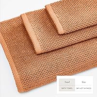 Vista 4 de Great Bay Home 100% Cotton 4 Pack 54x27 Bath Towel Set - Absorbent, Quick-Drying, Durable Towels for Bathroom Decor - Low-Twist, Two-Ply Fibers 07